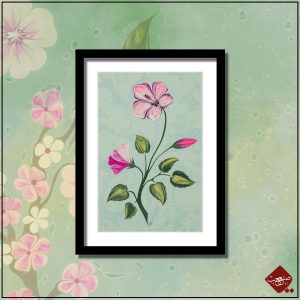Entdecken Sie die faszinierende Ebru-Kunst mit unserem Hibiskus-Motiv im modernen Firdevs Stil. Eine zeitlose türkisch islamische Kunstform.