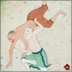 Limitiertes Kunstwerk: Das fesselnde Ringen im Osmanischen Reich - eine Geschichte von Ehrgeiz und Weisheit. Perfekt für Geschichts- und Sportliebhaber.