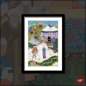 Entdecken Sie Der Holzfäller von Cihangir Asurov bei Sanaat - eine beeindruckende Darstellung von Hingabe und Kraft in der islamischen Kunst.
