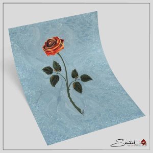Rosen Ebru in aquamarin